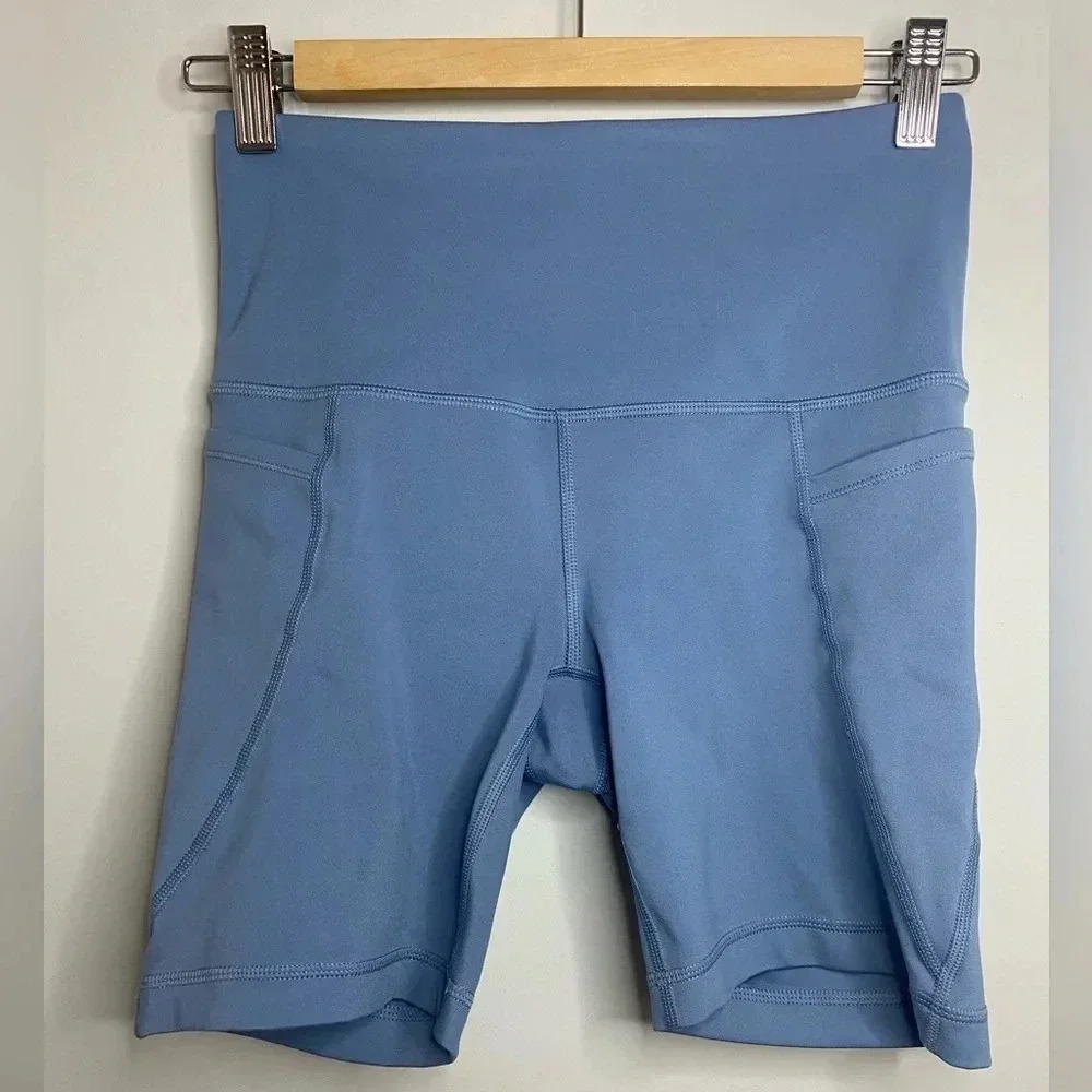 Athletic Works - Blue Bike Short With Cell Phone Pockets - Small